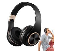 Casque rechargeable avec casque stéréo antibruit, casque supra-auriculaire pour divertissement, casque pliable pour la maison et les voyages