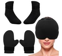 Casque Réfrigérant Chimiothérapie - Kit Chaussettes Réfrigérantes et Gants | Chaussettes Réfrigérantes pour les Pieds | Gants Réfrigérants au Gel Froid | Bonnet Glacé pour Chimiothérapie