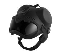 Casque réglable pour chien avec cache-oreilles amovibles, casque tactique K9 pour berger allemand et malinois - 2 lentilles, rail Picatinny et coussinets EVA pour chiens de travail de taille moyenne