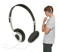 Casque rétro avec câblage des écouteurs - Casque stéréo léger de style vintage | Écouteurs audio confortables conçus pour une utilisation de divertissement de voyage pour le joueur walkma