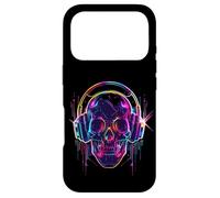 Casque rétro DJ Skull Design | Musique électrique Art Illust Coque pour iPhone 17 Pro
