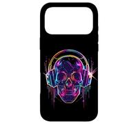 Casque rétro DJ Skull Design | Musique électrique Art Illust Coque pour iPhone 17 Pro Max