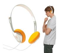 Casque rétro - Mini casque stéréo léger | Casque supra-auriculaire | Écouteurs classiques de style filaire avec construction confortable, solide et durable, parfait pour la musique et les accessoires
