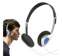 Casque rétro Over-Ear-Structure pliable compacte, polissage en cuir souple, mini son stéréo classique, expérience audio haute définition | pour les trajets quotidiens, le poste de travail, le