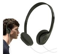 Casque rétro - Stéréo filaire - Casque léger - Style vintage - Son haute fidélité - Mini design supra-auriculaire pour téléphone portable, lecteur de musique, audio domestique, écoute de voyage