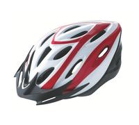 Casque Cyclisme Rider pour Adulte Coquille Out-Moule Taille M Blanc Vector Rouge