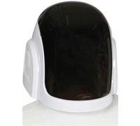 casque rigide visière teintée disque-jockey adulte - guirca 13695 Blanc G