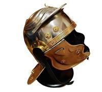 Casque Romain gaulois H, Armure Portable légionnaire en Acier et Laiton