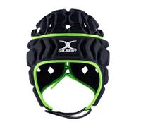 Casque Rugby Gilbert Octane Noir/Vert - Headguard Rugby - Taille L