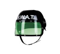 Boland Casque SWAT junior enfant – mentonnière, visière verte rabattable – Noir