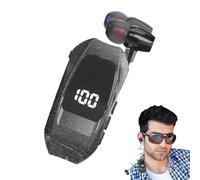 Casque sans fil à clip - Écouteur avec collier rétractable, casque de sport avec ID appelant vibrant | Casque stéréo de travail HiFi pour bureau, camionneur, écouteurs portables, durvol