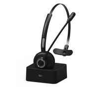 Casque Sans Fil avec Microphone Appel Mains Libres ÉCouteur Base de Chargement pour Centre D'Appels Chauffeur de Camion de Bureau