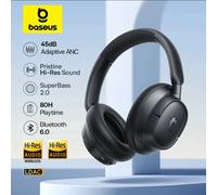 Casque sans fil Baseus EH10 NC ANC avec réduction de bruit adaptative hybride 45 dB, casque Hi-Res LDAC, Bluetooth 6.0, 80 heures d'autonomie Black
