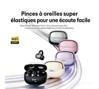 Casque sans fil Bluetooth 6.0 Lenovo LE302, longue durée de vie de la batterie, écouteurs sportifs à clip d'oreille, écouteurs stéréo HIFI à réduction de bruit LE302 Purple