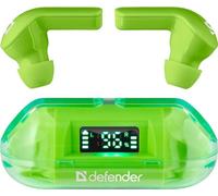 Casque sans fil Bluetooth Defender TWINS 916 avec microphone vert