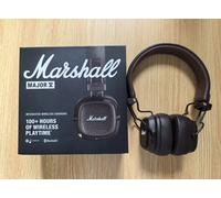 Casque sans fil Bluetooth Marshall Major V - Plus de 100 heures d'autonomie, charge sans fil, micro, égaliseur personnalisable, casque supra-auriculaire Brun