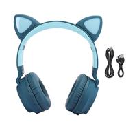 Casque sans fil Bluetooth motif licorne, protection auditive sûre, contrôle du volume, adorables oreilles de chat, idéal pour enfants et