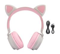 Casque sans fil Bluetooth motif licorne, protection auditive sûre, contrôle du volume et adorables oreilles de chat pour enfants et adolescents