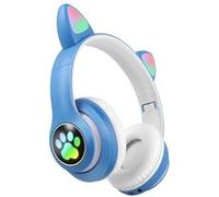 Avizar Casque Sans Fil Bluetooth pour Enfant avec Oreilles Chat Lumineux RGB