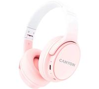 Casque sans fil CANYON OnRiff 4, BT 5.3, USB-C, batterie 500 mAh, micro, transducteurs 40 mm, rose