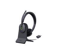 Casque sans fil DECT Yealink WH68 Hybrid, avec support de charge, binaural, DECT et Bluetooth 5.3, ANC hybride