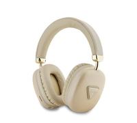 Guess Saffiano Pu Leather Triangle Logo Wireless Headphones Beige