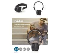 Casque sans Fil HQ Bluetooth Enveloppant Pliable Microphone Intégré Noir