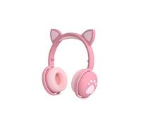 Casque sans fil LG-005 Bluetooth 5.0 prise 3.5mm - Rose