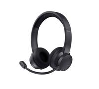 Trust Roha II Casque Bluetooth sans Fil avec Micro ENC Antibruit, 85% Plastique Recycle, Casque sans Fil Léger on Ear Rechargeable pour PC Bureau Ordinateur Portable Teams Zoom, Noir