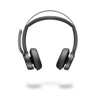 Casque Sans Fil Poly Voyager Focus 2 - (Stéréo - Bluetooth - Adaptateur USB-C/A - Socle de charge) Noir