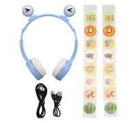 Casque sans fil pour enfants avec son clair, Bluetooth 5.1, cadre pliable, arceau réglable, design lumineux, micro intégré et construction robuste.