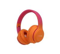 imoshion Casque sans fil pour enfants LED Light - Limiteur de décibels - Avec câble AUX - Hot Pink / Apricot Orange Crush