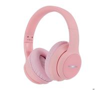 imoshion Casque sans fil pour enfants LED Light - Limiteur de décibels - Avec câble AUX - Rose