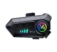 Casque sans fil pour moto - Appareil de communication, système audio pour casque, microphone antibruit, longue portée, conception étanche | Çasque de communication d'équitation ṕour une utilisation en