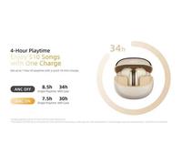 Casque sans fil - QCY - HT08 MeloBuds Pro - ANC - Bluetooth 5.3 - Intra-auriculaire