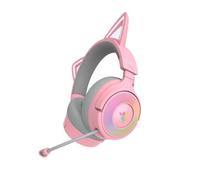 Razer Casque gaming Kraken Kitty V3 Pro – Sans fil RGB – Quartz (rose)