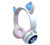 Casque sans fil rechargeable lumineux avec oreilles de chat