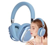 Casque sans fil - Style DJ couleur métal, bandeau réglable | Casque supra-auriculaire avec intégré pour l'utilisation de l'ordinateur, regarder la télévision