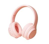 Casque sans Fil, Suppression du Bruit Stéréo Multifonctionnel HiFi Réglable sur Le Casque d'oreille, pour Le Bureau à Domicile de Classe de de Jeu (Rose pêche)