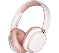Casque sans fil supra-auriculaire, bobine dynamique de 40 mm | Réduction des bruits de parole avec deux microphones, design pliable, pivotant et portable, rose