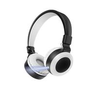 Casque sans fil Tarmeek 5.1 Bluetooth avec caisson de basses HiFi rétractable, oreillettes entièrement fermées, adaptateur secteur filaire, lampe