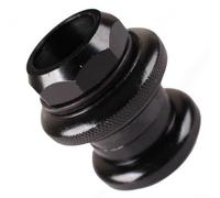 Casque sans filetage 2,5 cm avec roulement extérieur en alliage pour VTT, vélo de route, fourche ancienne, 25,4 mm, noir argenté, facile à installer (noir)