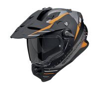 Casque Scorpion ADF-9000 AIR FEAT Adventure Joues Gonflables Noir Mat Orange