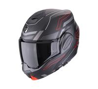 Scorpion EXO Tech Evo Conquer Casque, Noir mat/rouge, Taille XL (60/61)