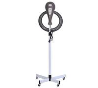 Casque sèche-cheveux orbital 950 W avec support au sol et processeur de couleur, accélérateur de séchage avec minuterie et température réglables for salons de coiffure.(Gray)