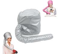 Casque Sèche Cheveux Sèche De Capot Bonnet De Séchage Doux Réglable Housse Coiffer Boucler Conditionner En Profondeur Pour Cheveux Secs Coiffure Bouclés (Argenté)