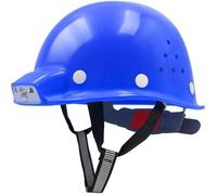 Casque Securite Mustbau ZC111 EN397 avec Eclairage LED USB ABS Reglable 53-63 cm 2 Modes Chantier BTP Travaux - Bleu