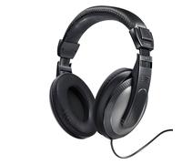 Hama Casque Audio Shell (Casque Circum-Auriculaire Stéréo, 20 Hz-20 kHz, 32 ohms, 113 DB/MW, Jack 3.52mm mâle, Adaptateur Jack 6.35mm mâle Inclus, câble Extra Long 2 m) Noir