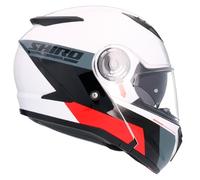 casque shiro explorer maverick - blanc / rouge XS