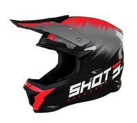 Shot Furious Versus Casque de motocross, noir-rouge, taille XL pour homme